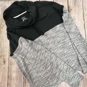 Black & heather gray hoodie size XL